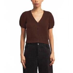 NEW DÔEN arella cashmere cardigan in brown